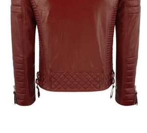 High Street Custom 100% Chaqueta de cuello alto de cuero genuino Estilo de motorista de invierno con forro de viscos transpirable y cierre de cremallera - Product Image 3