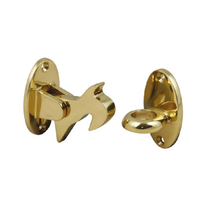 Suministro mundial de la mayoría de las ventas de soporte de puerta de latón macizo Tope de puerta montado en la pared con pestillo para mantener las puertas abiertas para uso en la cocina - Product Image 4