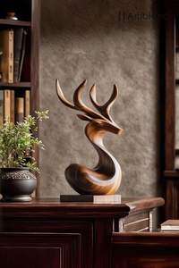 Sculpture en bois faite à la main avec un design animal parfait pour un décor inspiré de la nature et des chambres sur le thème de la faune - Product Image 5