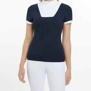 Camisa de equitación para mujer, blusa ecuestre ajustada a medida con material elástico de secado rápido para espectáculos de equitación - Product Image 1