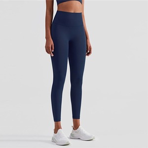 Leggings d'entraînement personnalisés gratuits pour femmes pantalons de Yoga sans couture taille haute pour Fitness Gym motif solide pour adultes - Product Image 6