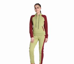 ชุดวอร์มผ้าฝ้ายพิมพ์โลโก้ตามสั่งสำหรับผู้หญิง คุณภาพสูง สั่งซื้อจำนวนมาก ราคาโรงงาน ชุดสองชิ้น - Product Image 1