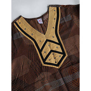 Camisón de Algodón 100% Supersuave para Mujer con Bordado, Camiseta de Dormir Casual con Estampado de Leopardo, Bata de Baño ODM Súper Cómoda con Bolsillo - Product Image 2
