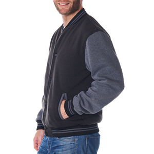 Wholesale 100% Wool Varsity Jackets for Adults Stand Winter Wear Heated OEM Services <b>Button</b> CollegeBaseballjacket for men - Product Image 3