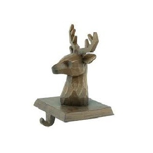 เขากวางถุงน่องเขากวางโลหะเป็นวิธีที่สนุกในการแสดงถุงน่องคริสต์มาสของคุณเขากวางสีทอง - Product Image 3