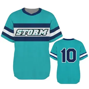 快速交货定制印花棒球制服套装男子棒球球衣新风格团队女子垒球制服