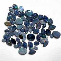 Ópalo natural australiano en bruto, piedra de fuego azul, formas mixtas, piedras preciosas sueltas de 3-10 mm para la fabricación de joyas.