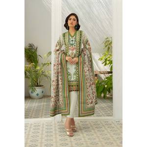 Ensemble Salwar Kameez en coton Khaddar imprimé 3 pièces avec dupatta pour les festivals, vêtements ethniques - Style pakistanais, robe indienne SD-52185 - Product Image 1
