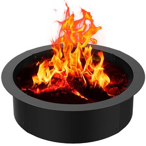 Diamètre du foyer Épaisseur du foyer Insérer un anneau de feu sur, dans le sol, styles de doublure de feu de joie sans fumée - Product Image 6
