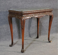 Table console en bois français en bois d'acajou pour salon de maison plateau épais avec finition naturelle meubles durables