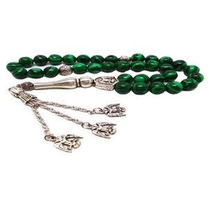 Chapelet musulman fait à la main perles de prière islamique en ambre de la Baltique Tasbih Misbaha rond - Product Image 1