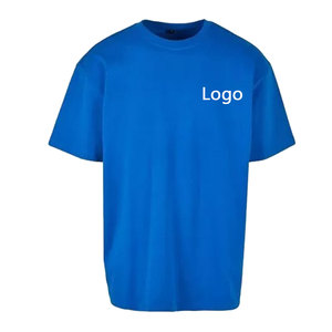T-shirt en tricot pour homme, hiver, lourd, 100% coton, col rond, surdimensionné, épaules tombantes, logo personnalisé, design vierge, séchage rapide - Product Image 3