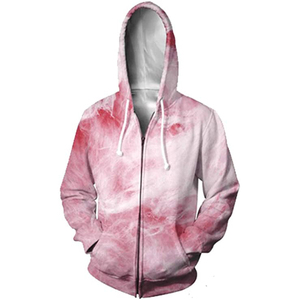 2024 otoño Unisex hombres y mujeres rompevientos chaqueta con capucha patrón gráfico personalizado encurtido grueso 100% forro de punto de algodón - Product Image 2