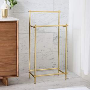 El toallero decorativo de metal añade un toque sofisticado a las paredes del baño con una utilidad práctica. - Product Image 3