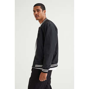 Veste universitaire unisexe Hip Hop en laine extensible décontractée de haute qualité Vente en gros Blouson aviateur pour hommes - Product Image 4