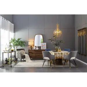 Miroir mural de beauté en bois pour le salon Design moderne quantité minimale de commande bas prix abordable - Product Image 5