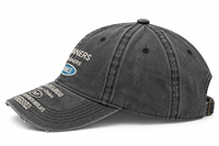 Casquette de baseball non structurée à 6 panneaux 100 % coton avec boucle métallique, logo brodé personnalisé, effet vieilli et usé, style sportif léopard