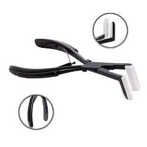 Pince à extensions de cheveux en acier à vente chaude, finition noire, outils d'extension de cheveux sans couture - Product Image 3