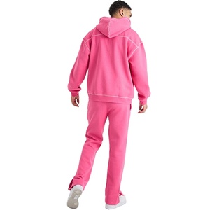 Nouvelle Arrivée Survêtements Homme Coupe Slim Entièrement Zippés Grande Taille 380 Gsm Coton Uni Design Personnalisé Prix Usine Vente en Gros - Product Image 5