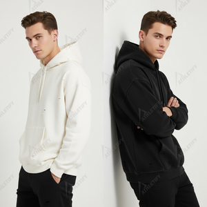 Sudadera con Capucha para Hombre, Estilo Desgastado en la Parte Delantera, Detalles Desgarrados, Mezcla de Algodón, Corte Holgado, Tejido Transpirable para Invierno, Ropa Casual Cómoda - Product Image 6