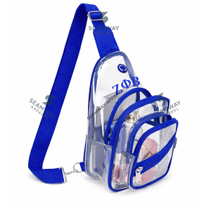 Bolso Bandolera Transparente Zeta Phi Beta, Bolso Bandolera de PVC Transparente, Aprobado para Seguridad, Ajustable, para Viajes - Product Image 3