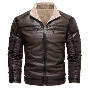 ODM Conception personnalisée Nouvelle arrivée Qualité supérieure Veste de moto en cuir véritable Col montant à capuche Style vintage pour hommes - Product Image 3
