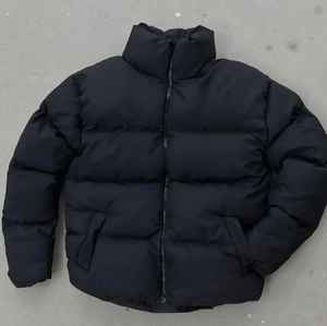 Veste matelassée unisexe de haute qualité personnalisée, style vintage slim, col montant, logo brodé sur toile, streetwear d'hiver - Product Image 3