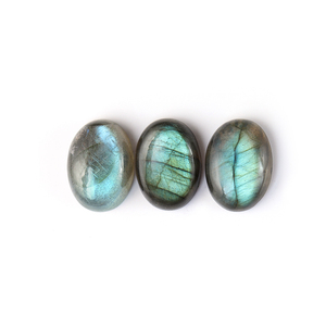 Cabina ovalada de corte facetado suelto de una sola pieza de labradorita arcoíris Natural de calidad superior para la fabricación de joyas - Product Image 1