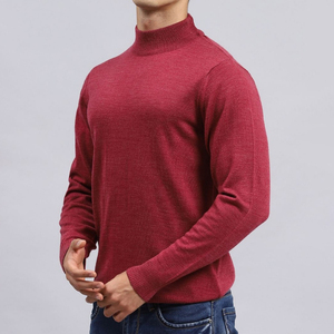 เสื้อสเวตเตอร์คอเต่าผู้ชาย ผ้าฝ้าย 100% ถักนิตติ้ง แขนยาว คอกลม สวมใส่สบายๆ - Product Image 4