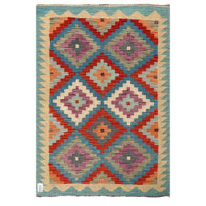 พรมกิลิมไมมาณา อัฟกานิสถาน ขนาด 150 x 103 ซม. ชุดพรมทอมือแบบดั้งเดิม - Product Image 1