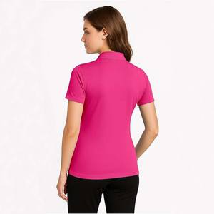 Chemises pour femmes les plus vendues, manches courtes, tricotées, taille et couleur personnalisées, respirantes, séchage rapide, anti-rides, écologiques, 100% coton - Product Image 3