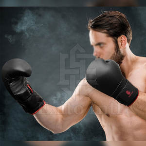 Gants de sparring en cuir PU personnalisés professionnels de 12oz équipement d'entraînement de coup de pied de boxe confortable disponible tailles de 6oz 8oz - Product Image 5