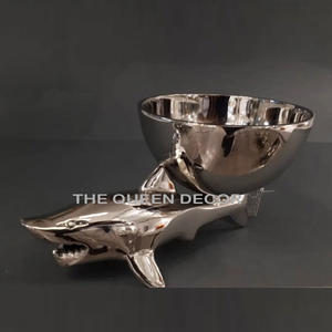 Brass Metal Fruit <b>Bowl</b> Hot Selling Home Dining Table Top Decoration Custom Shape Nickel Finishing Fruit <b>Serving</b> <b>Bowl</b> - Product Image 1