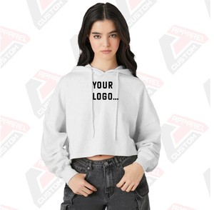 Stylish and Cozy Men's Winter Crop Hoodie 100% Cotton Digital Printing Embroidered Lightweight Layering - Product Image 1