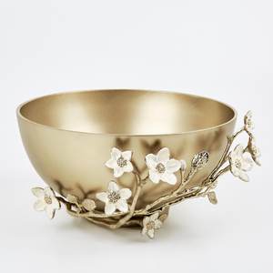 Aluminium Floral Decorative Bowl Tray Customised Low Price Best Seller for <b>Home</b> <b>Decor</b> <b>Gifting</b> Item for Christmas Ramadan <b>Decor</b> - Product Image 1