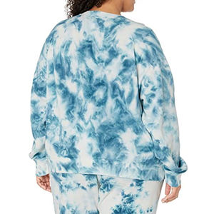 Personnalisé Tie & Die Vintage Femmes Français Terry Baggy Surdimensionné Logo Pull En Relief cravate die Crewneck Broderie Sweat - Product Image 6