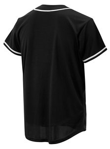 Jersey de béisbol de color atrevido abotonado camisa de softbol personalizada ajuste juvenil aparejos letras de sarga bordado de malla de secado rápido ajuste de EE. UU. - Product Image 5