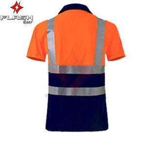 Camiseta Polo de Seguridad Reflectante de Alta Visibilidad ANSI Clase 1 con Cinta Reflectante Impermeable, Opción de Logotipo Personalizado para Ropa de Trabajo - Product Image 3