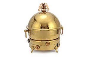 Chafing Dish with Roll Top Lid and Hydraulic Hinges for Soft Closing and <b>Gel</b> Based Burner Container for Heating Purposes - Product Image 5