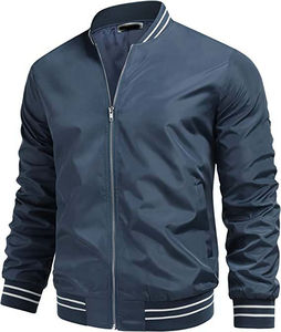 Chaqueta Bomber de Lona de Alta Calidad para Hombre con Detalle de Cadena, Bordado Chenille, Transpirable, con Función Térmica, Chaqueta de Invierno - Product Image 5