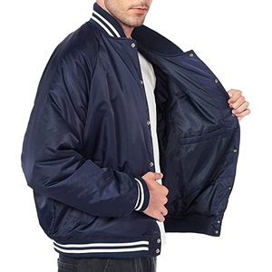 Venta al por mayor de satén Varsity chaqueta personalizada OEM Bomber chaqueta de béisbol de alta calidad Unisex moda Streetwear diseño de moda - Product Image 4