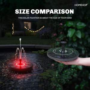 HOMEHOP <b>Solar</b> Water <b>Fountain</b> <b>with</b> 8 Nozzles Decorative Multicolor Sprinkler <b>Pump</b> for Garden, Pond and Bird Bath - Product Image 2