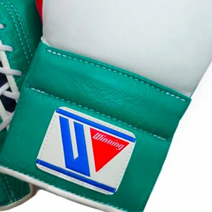Gants de boxe à lacets Winning, blanc, vert, rouge, cuir véritable, gants d'entraînement professionnels pour la boxe, 8oz, 10oz, 12oz, 14oz, 16oz - Product Image 4