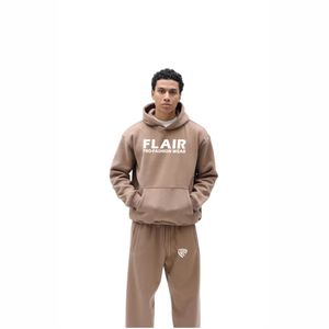 Sweat à capuche en coton biologique 100% pour hommes de haute qualité, épais, surdimensionné, Streetwear, motif solide, broderie perlée - Product Image 3