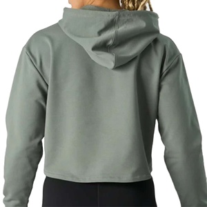 เสื้อฮู้ดผู้หญิงแขนยาวเสื้อครอปแขนยาวมีฮู้ดและกางเกงขาสั้นเสื้อครอปฤดูใบไม้ร่วง - Product Image 5