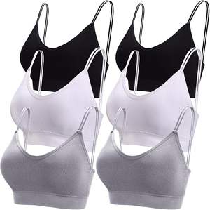 Women's Plus Size Crew Neck High Support Eco-Friendly Shockproof Yoga Sport <b>Bra</b> <b>Removable</b> <b>Pads</b> Four-Way Stretch Lightweight - Product Image 4