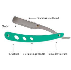 Maquinilla de afeitar recta profesional ANAAIF para hombres y mujeres, afeitadora de hoja de seguridad de acero inoxidable para corte de pelo de salón y depilación corporal - Product Image 4