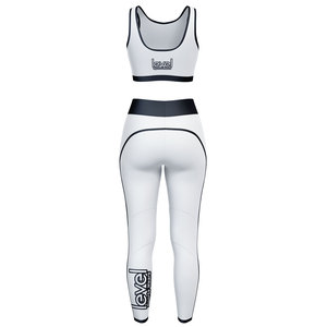 Conjunto de Fitness para gimnasio de 6 piezas para mujer, Color sólido, entrenamiento de glúteos, traje de Yoga acanalado sin costuras, manga corta, diseño transpirable - Product Image 2