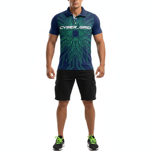 Chemises polo de course automobile et moto unisexes sur mesure en polyester, taille plus, design de sublimation intégrale, manches courtes, course en pit - Product Image 2