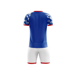 ชุดเครื่องแบบเล่นฟุตบอลของผู้ชายเสื้อโพลีเอสเตอร์ระบายอากาศได้ดีพร้อมชื่อทีมและหมายเลข - Product Image 4